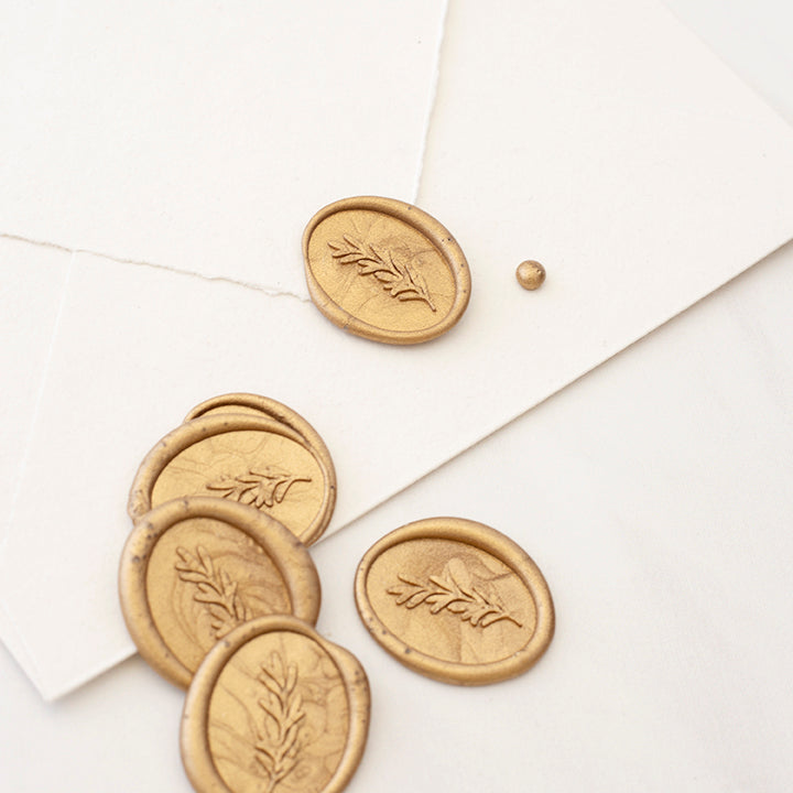 Wax Seal Stickers, Olive Branch Wax Seals, Olive Wax Seal Stickers
