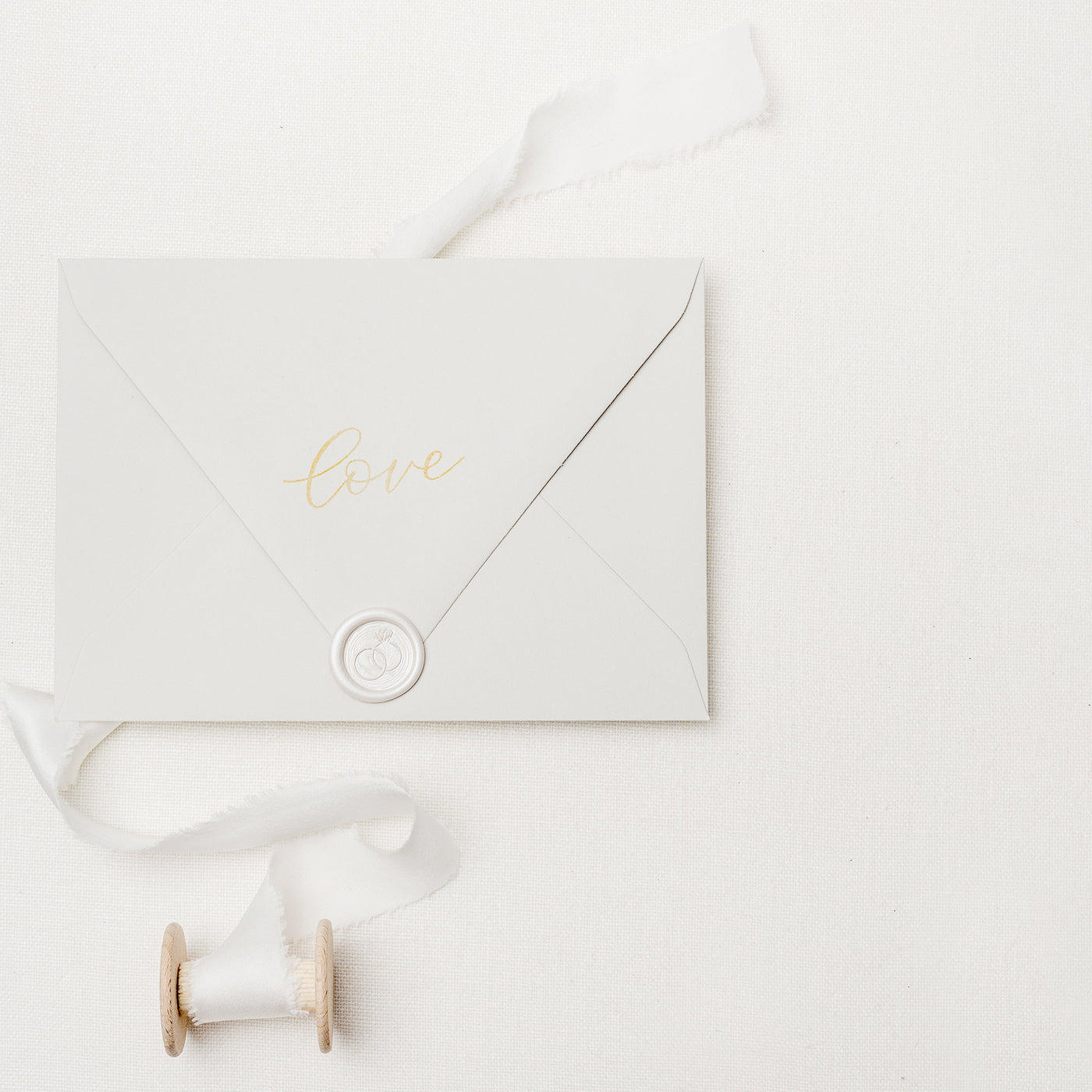 Love Calligraphy Script Wedding Sentiment Rubber Stamp For Fine Art Wedding Invitations | Worth The Wait Wedding Collection | Heirloom Seals