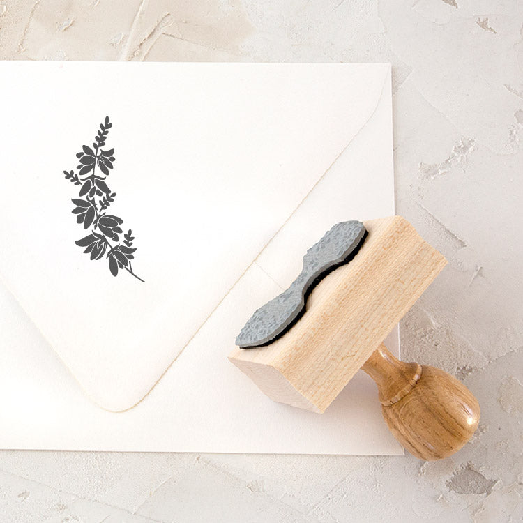 Mountian Heather Botanical Rubber Stamp for Fine Art Wedding Invitations | Heirloom Seals