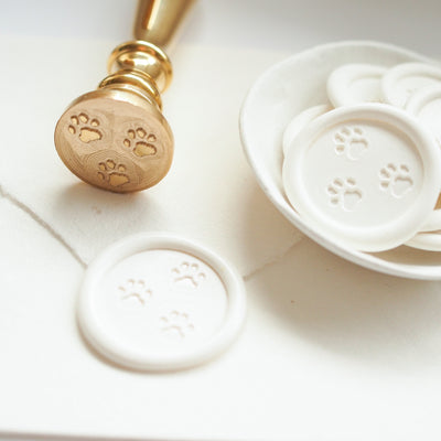 PAW PRINTS IN SNOW WAX SEAL STAMP - 'BELIEVE' CHRISTMAS COLLECTION