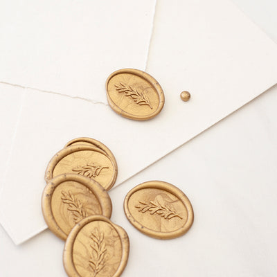 INTRODUCING OUR OVAL OLIVE BRANCH WAX SEALS