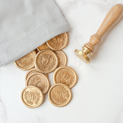 MONOGRAM SELF-ADHESIVE WAX SEALS