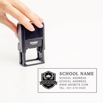 School Logo & Address Stamp | Heirloom Seals