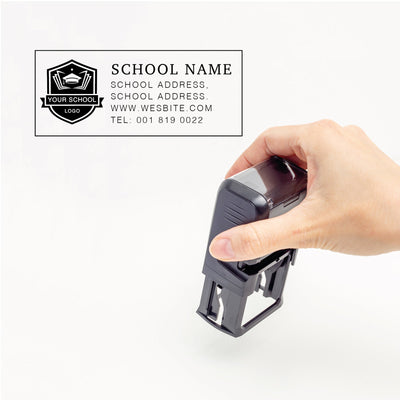 School Logo & Address Stamp | Heirloom Seals