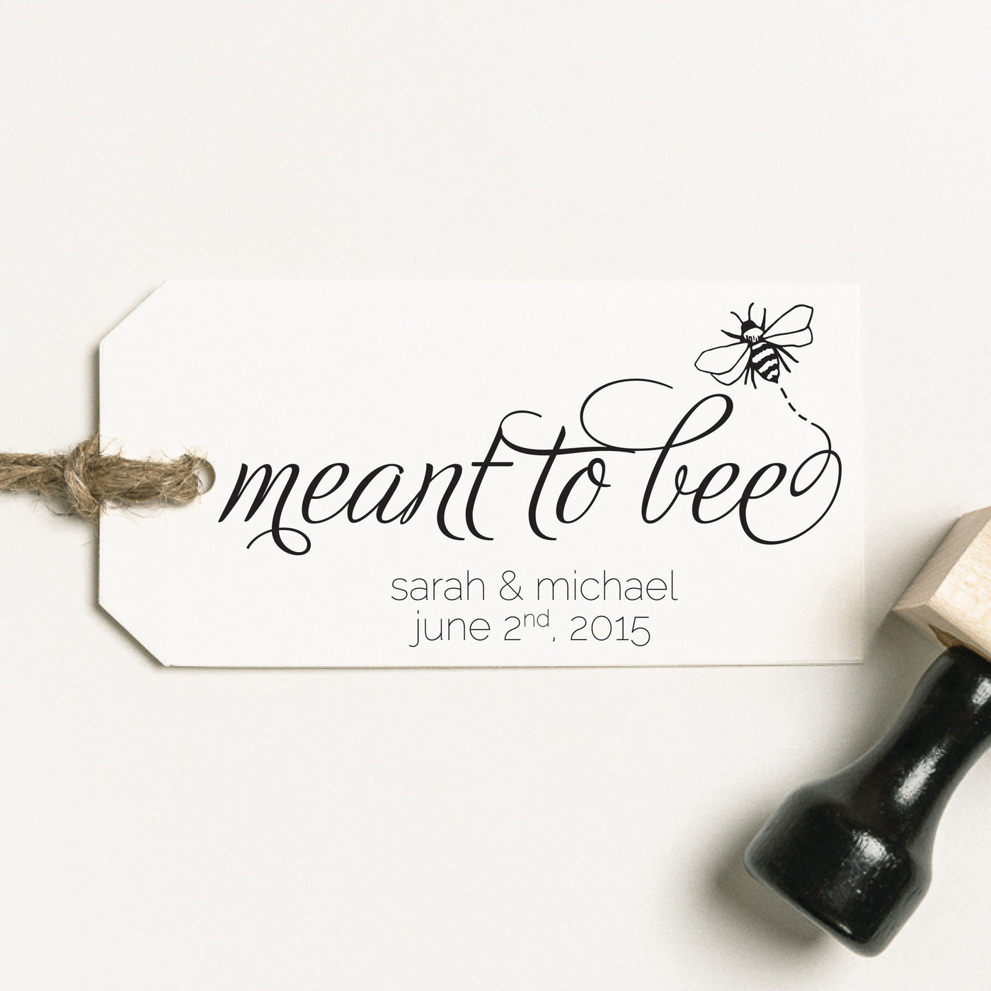 Meant To Bee Wedding Favour Rubber Stamp | Heirloom Seals