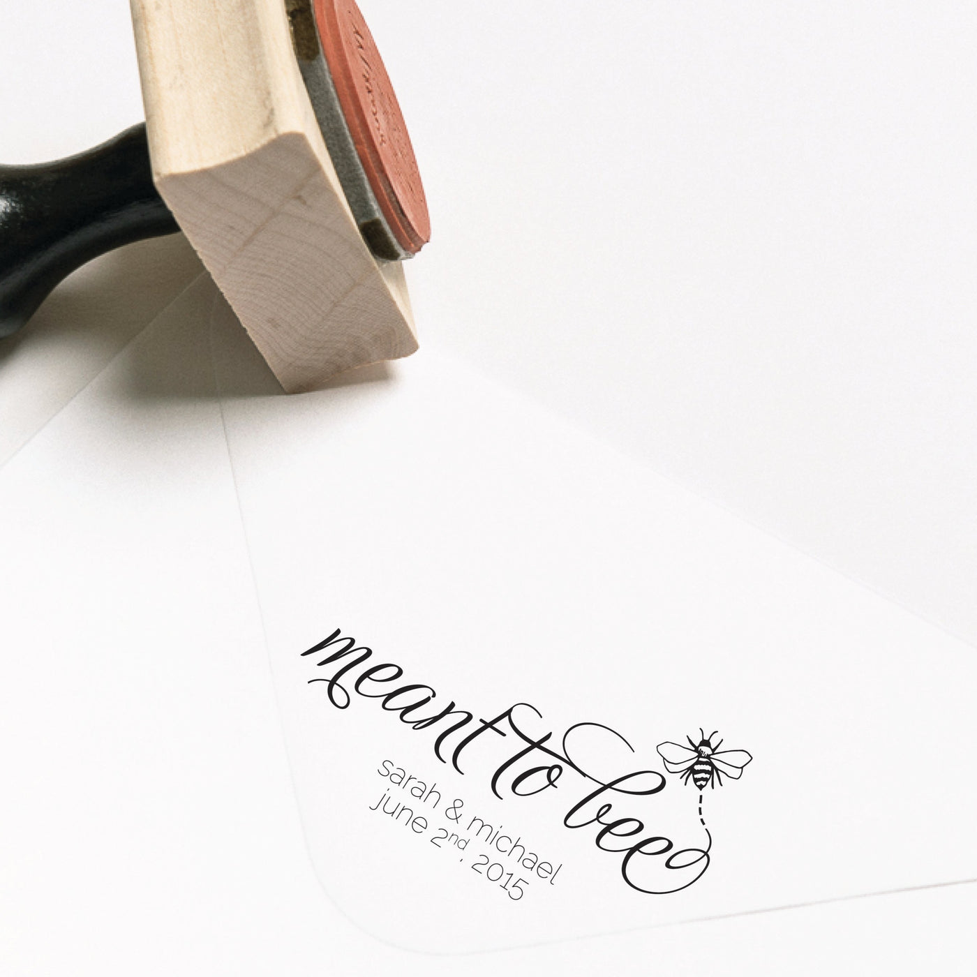 WEDDING FAVOUR RUBBER STAMP - MEANT TO BEE