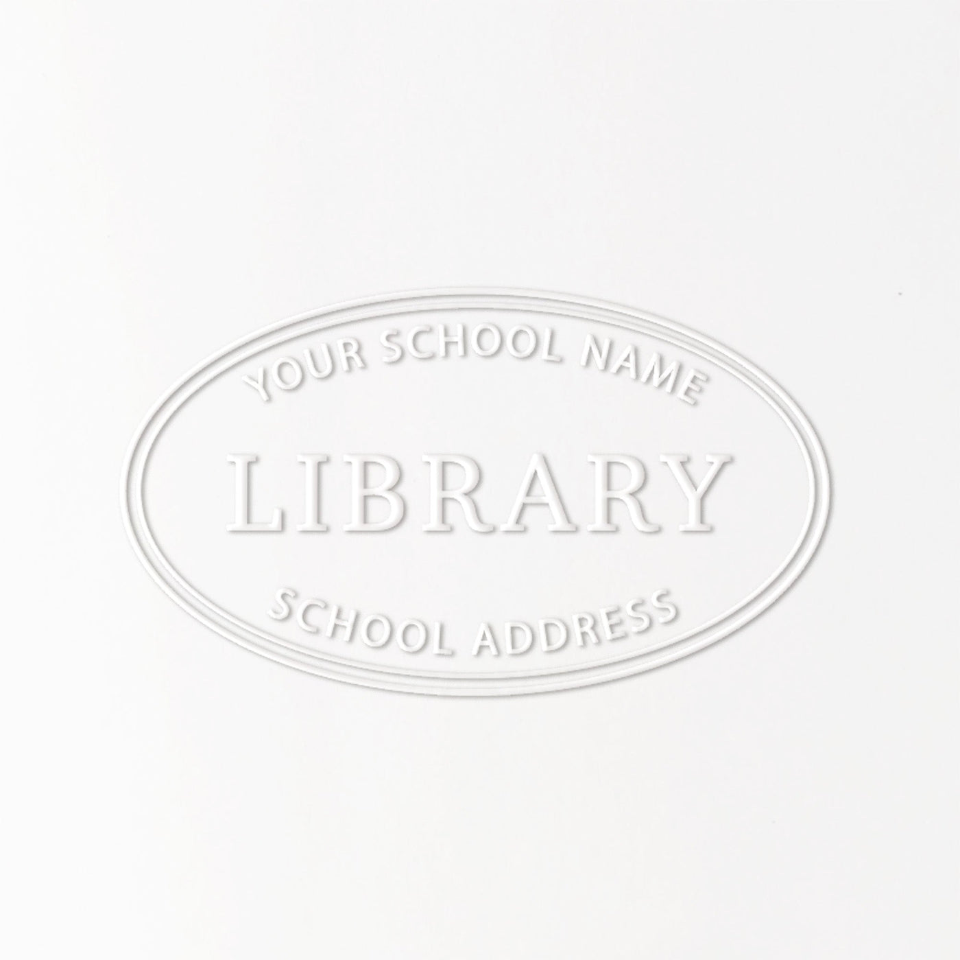 Oval School Library Embosser Seal | Heirloom Seals 