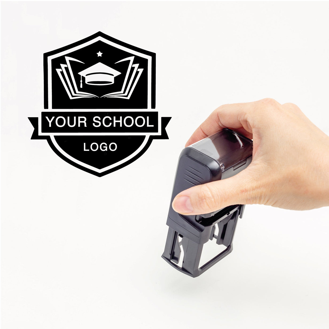 School Logo Rubber Stamp | Heirloom Seals 