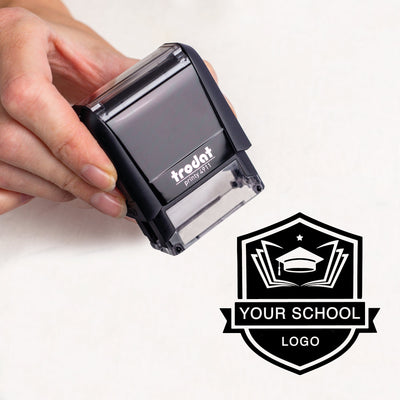 School Logo Rubber Stamp | Heirloom Seals 