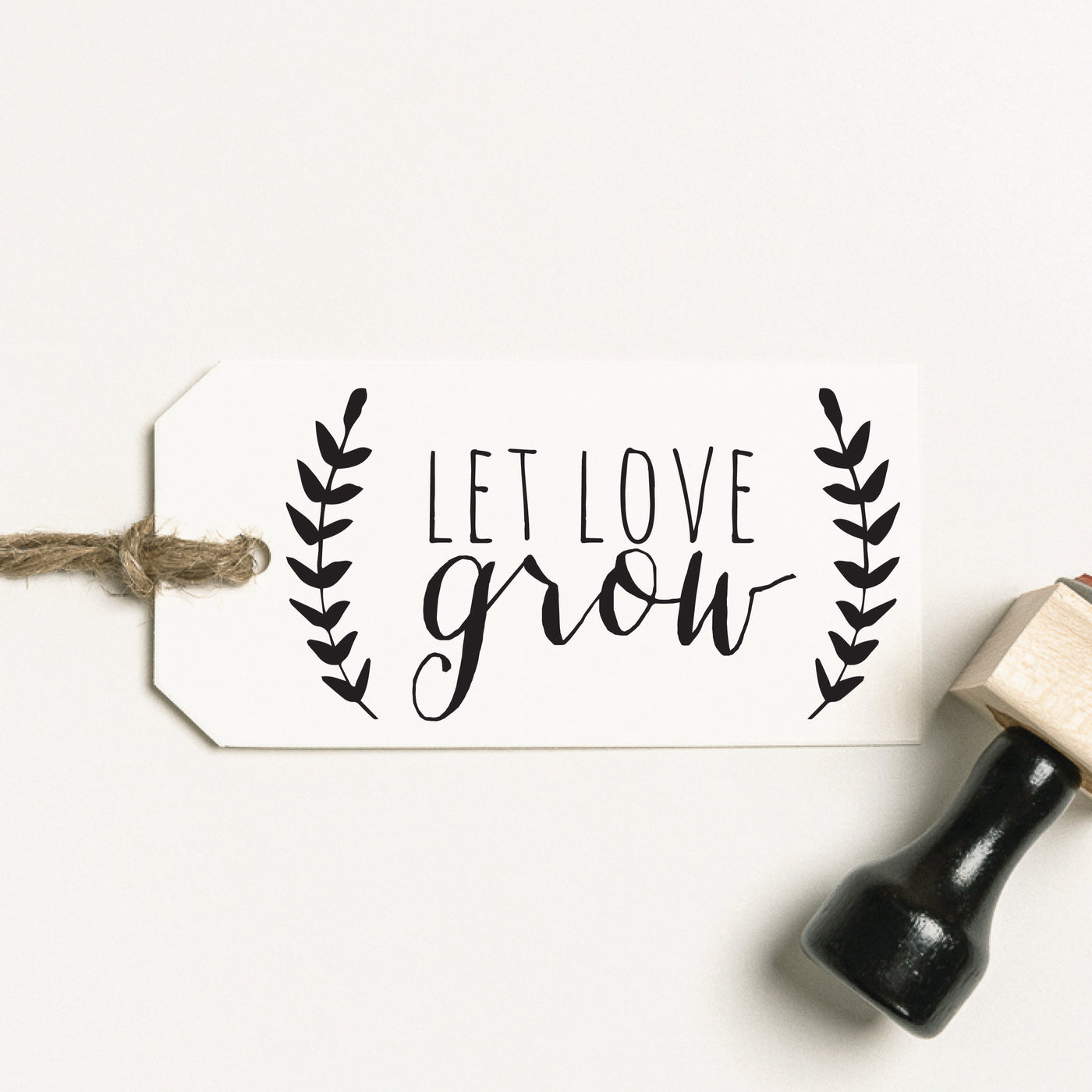 Let Love Grow Wedding Favour Rubber Stamp | Heirloom Seals 