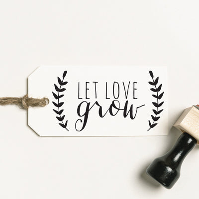 Let Love Grow Wedding Favour Rubber Stamp | Heirloom Seals 