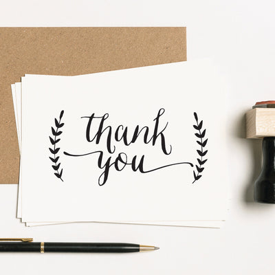 Thank You Wedding Favour Rubber Stamp | Heirloom Seals