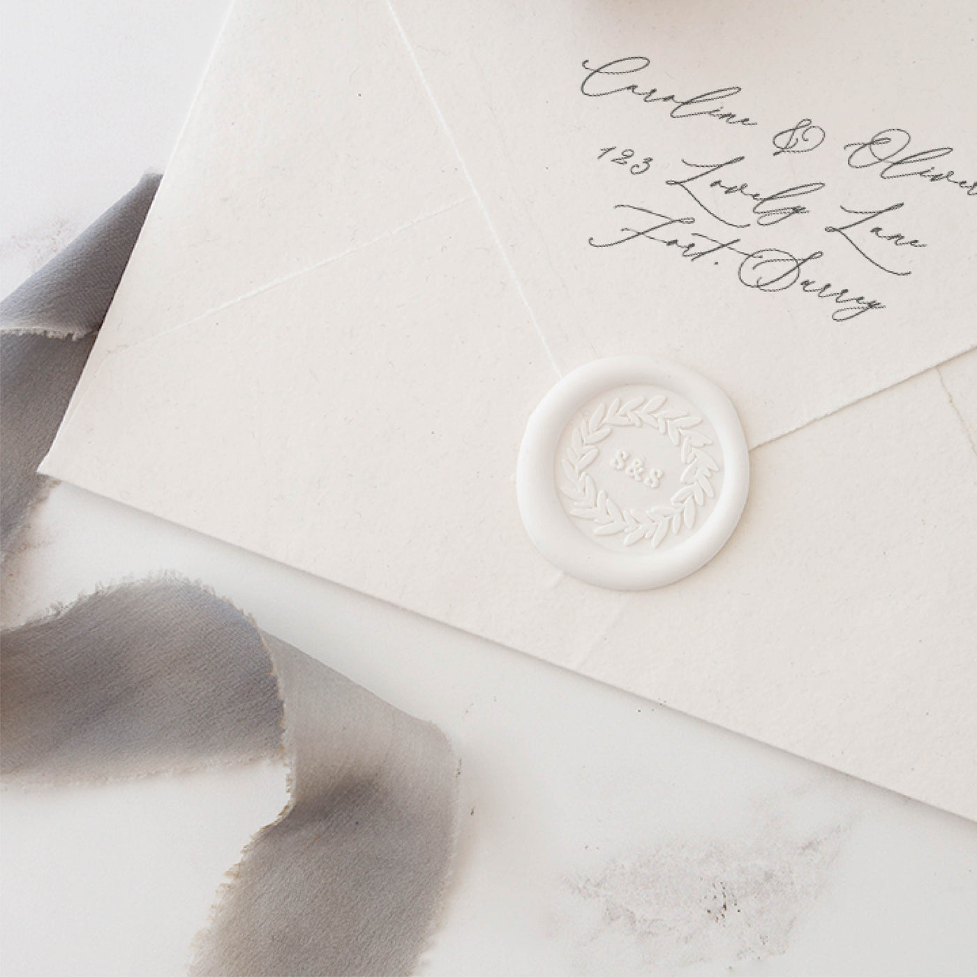 Ashley Minimal Botanical Wedding Monogram | Digital Download | Heirloom Seals