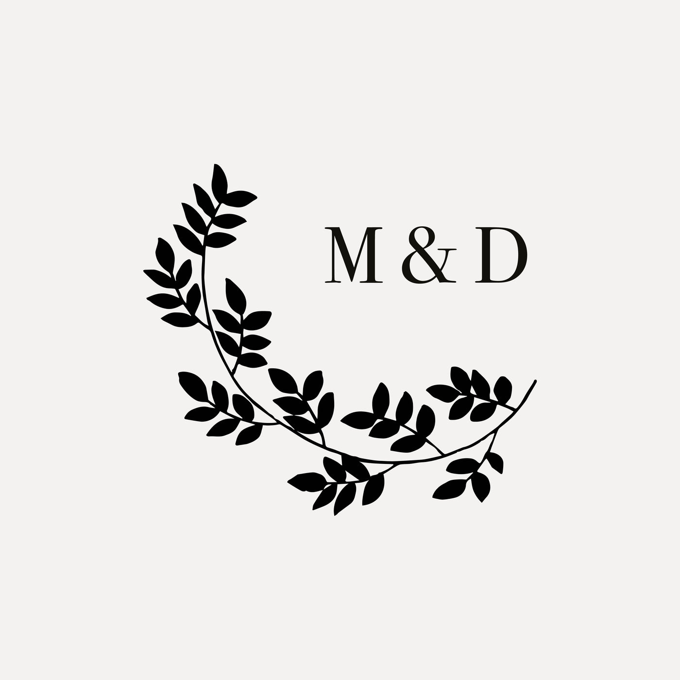 Beatrice Elegant Wreath Wedding Monogram | Digital Download | Heirloom Seals