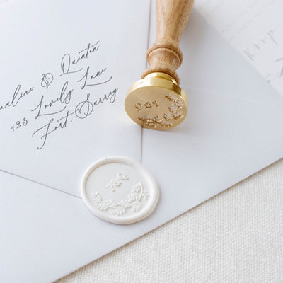 Beatrice Elegant Wreath Wedding Monogram | Digital Download | Heirloom Seals