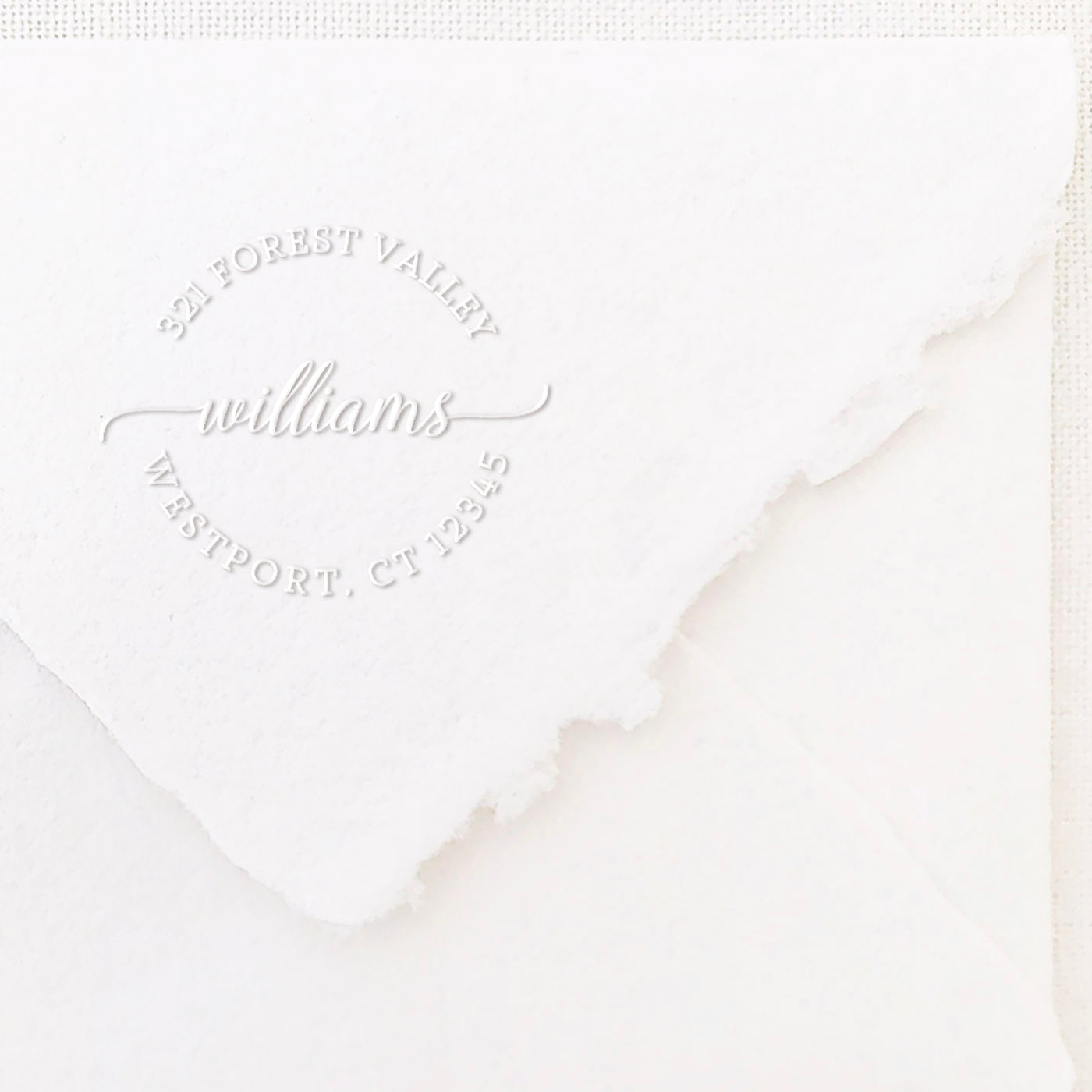 ROUND CALLIGRAPHY RETURN ADDRESS EMBOSSER - WILLIAMS