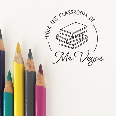 FROM THE CLASSROOM OF TEACHER STAMP WITH BOOK ILLUSTRATIONS | HEIRLOOM SEALS