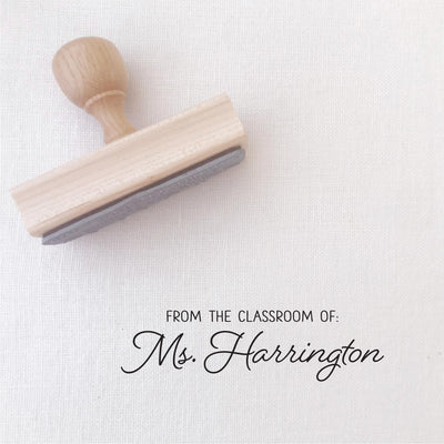 FROM THE CLASSROOM OF TEACHER STAMP MODERN SCRIPT FONT | HEIRLOOM SEALS