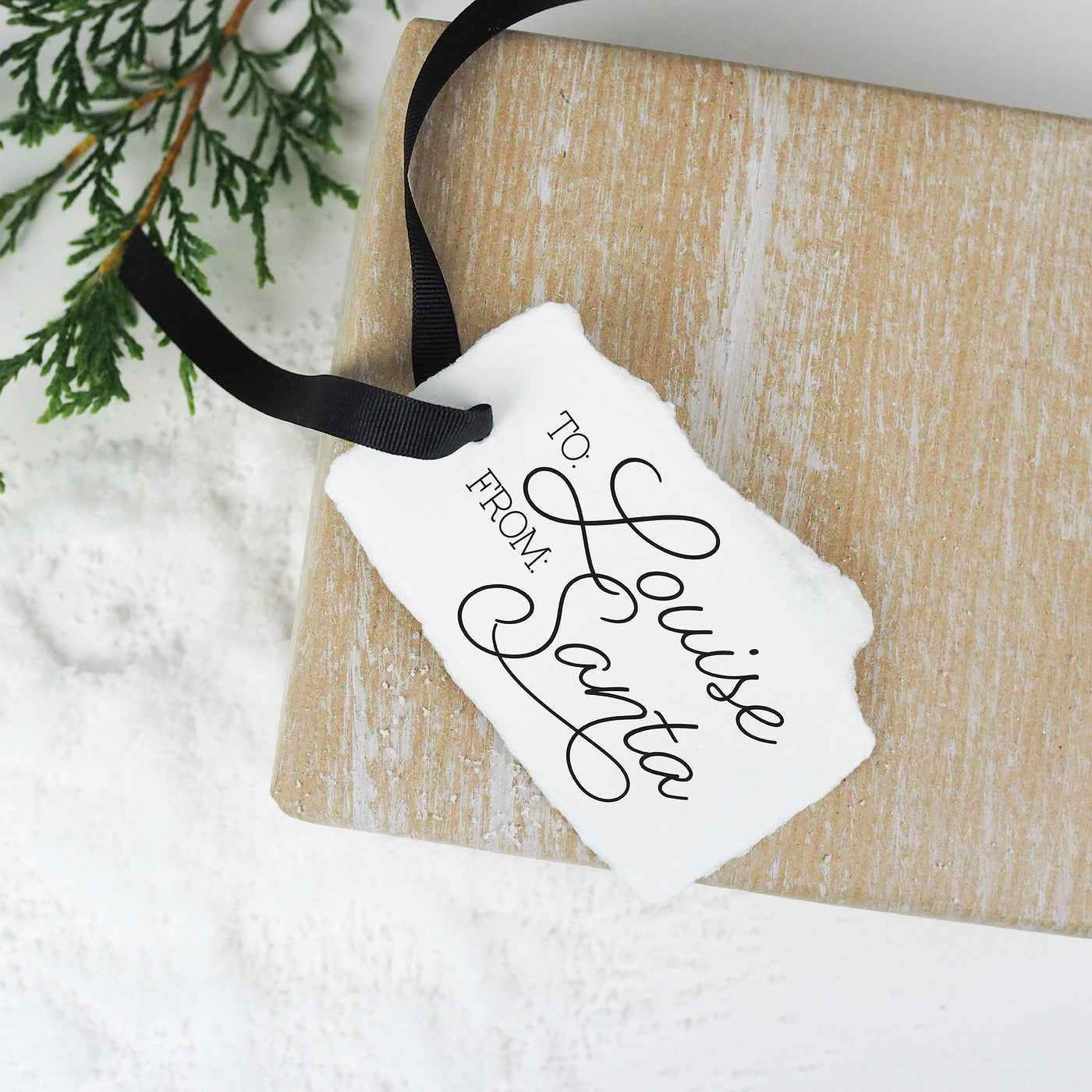 'TO, FROM SANTA' RUBBER STAMP