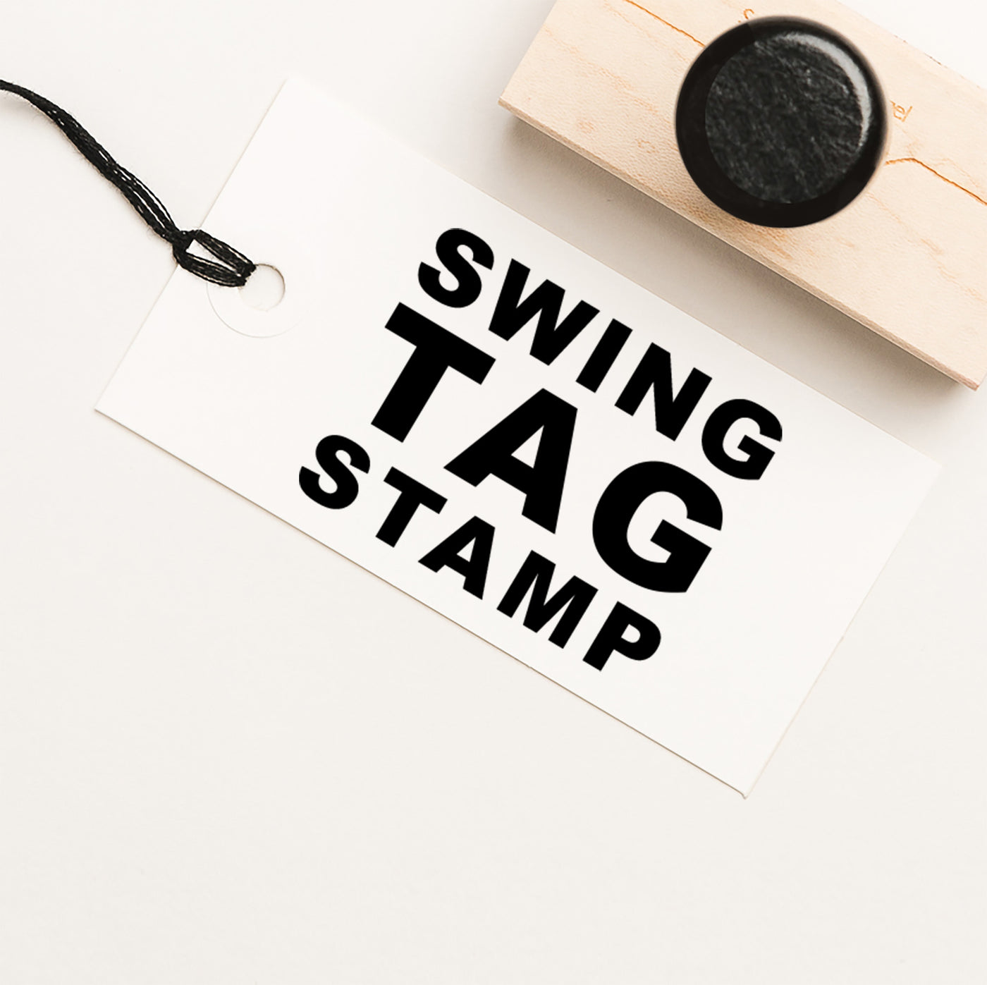 Logo Stamp for Swing Tags | Swing Tag Branding with Rubber Stamp | Heirloom Seals