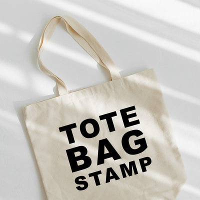 Custom Rubber Stamp for Tote Bags | Large Bag Stamp | Heirloom Seals