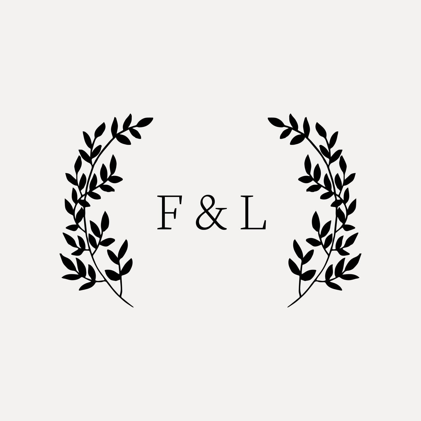 Hazel Classic Botanical Wedding Monogram | Digital Download | Heirloom Seals