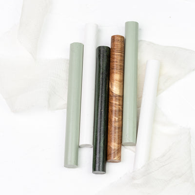 'Grey Green' - Green Glue Gun Sealing Wax Sticks - Single Stick