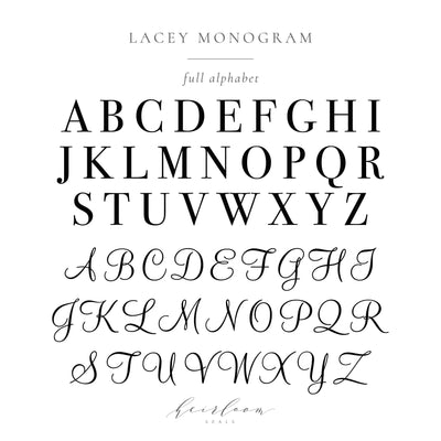 SCRIPT & SERIF MONOGRAM EMBOSSER - LACEY
