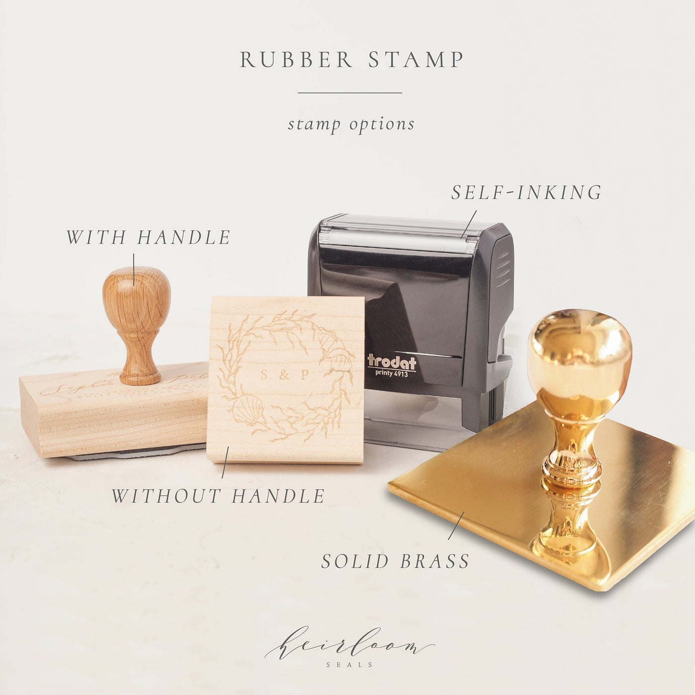 Rubber Stamp Options | Heirloom Seals