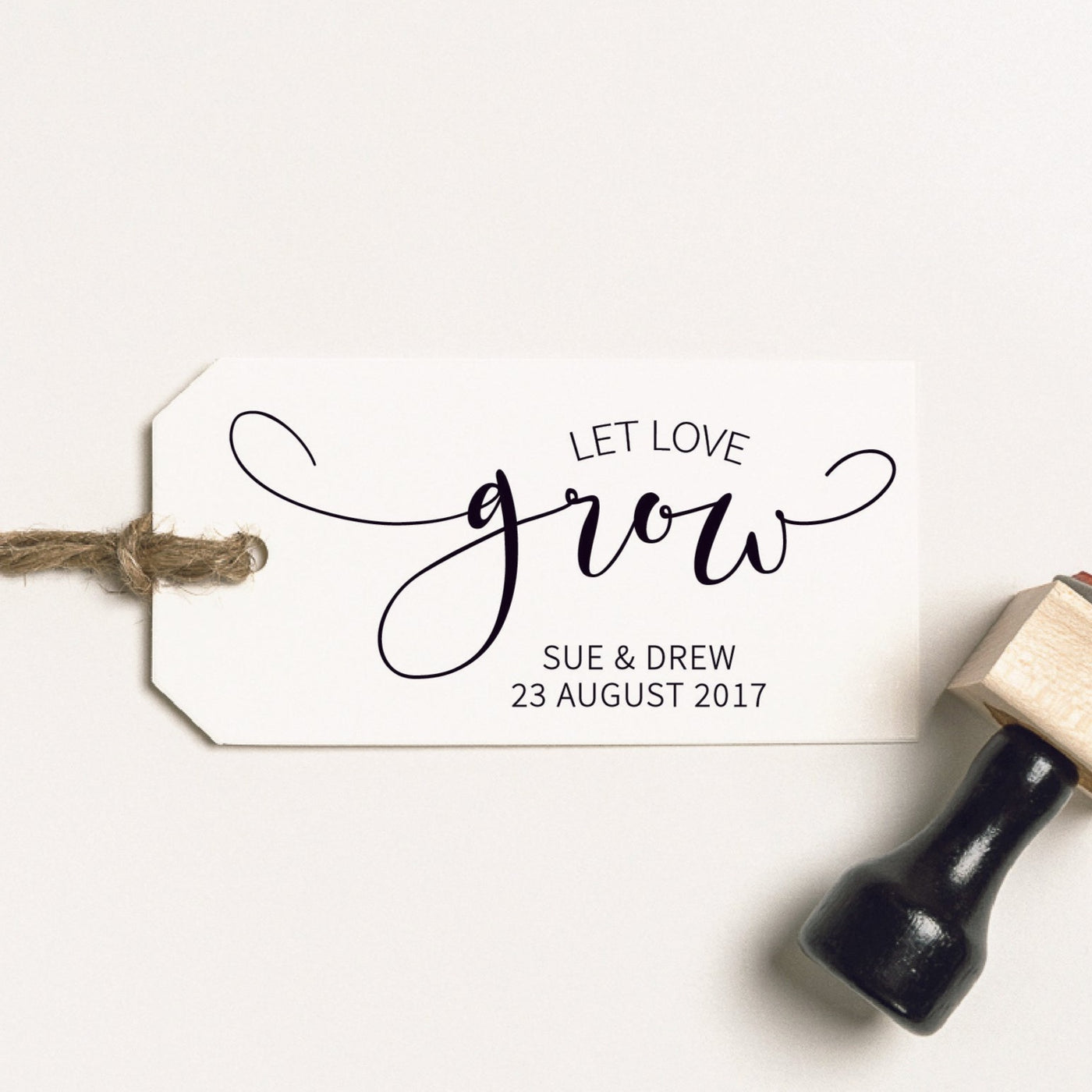 Let Love Grow Wedding Favour Rubber Stamp | Heirloom Seals