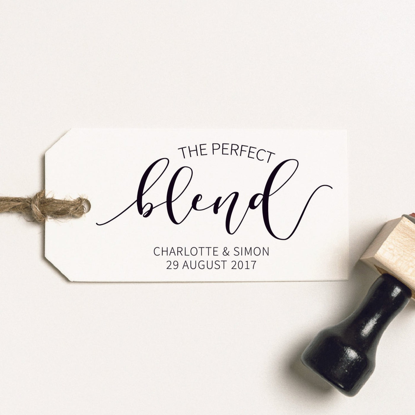 The Perfect Blend Wedding Favour Rubber Stamp | Heirloom Seals