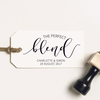 The Perfect Blend Wedding Favour Rubber Stamp | Heirloom Seals