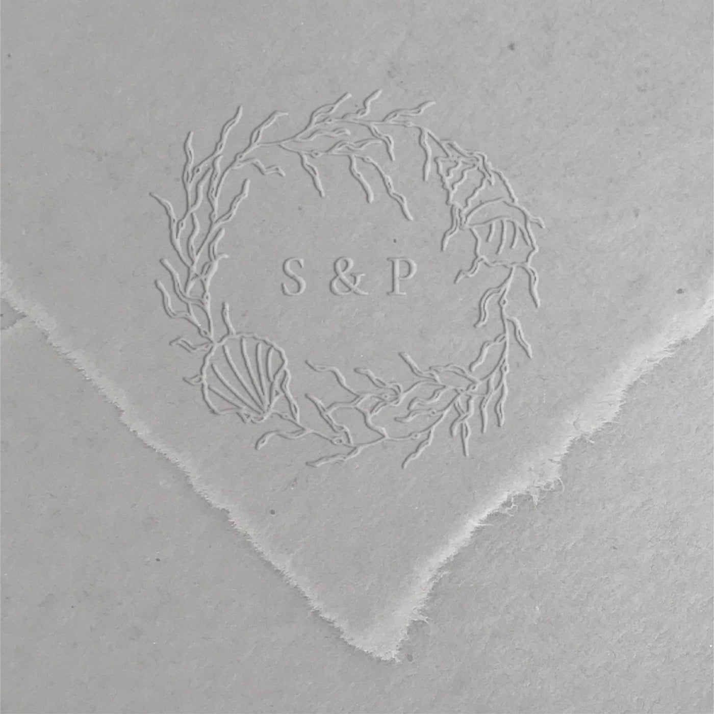 Sea Wreath Elegant Coastal Wedding Monogram | Digital Download | Heirloom Seals