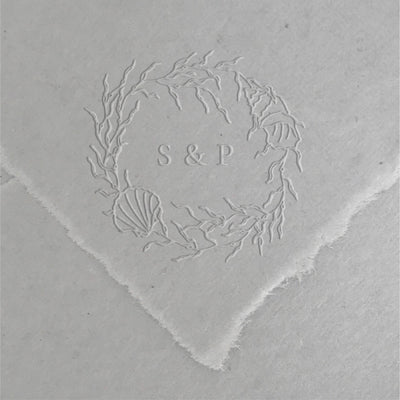 Sea Wreath Elegant Coastal Wedding Monogram | Digital Download | Heirloom Seals