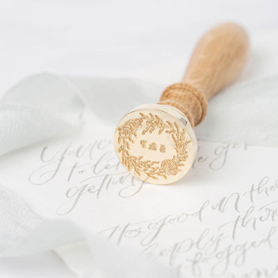 Sea Wreath Elegant Coastal Wedding Monogram | Digital Download | Heirloom Seals