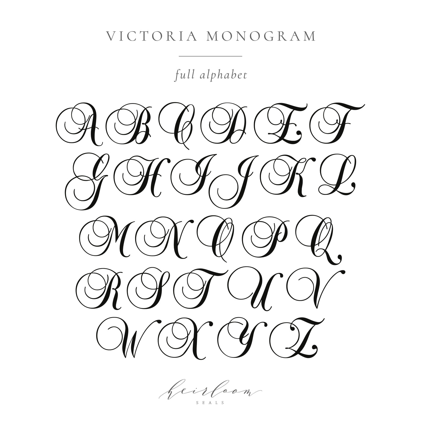 CALLIGRAPHY SCRIPT MONOGRAM EMBOSSER - VICTORIA