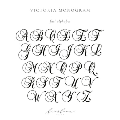 CALLIGRAPHY SCRIPT MONOGRAM EMBOSSER - VICTORIA