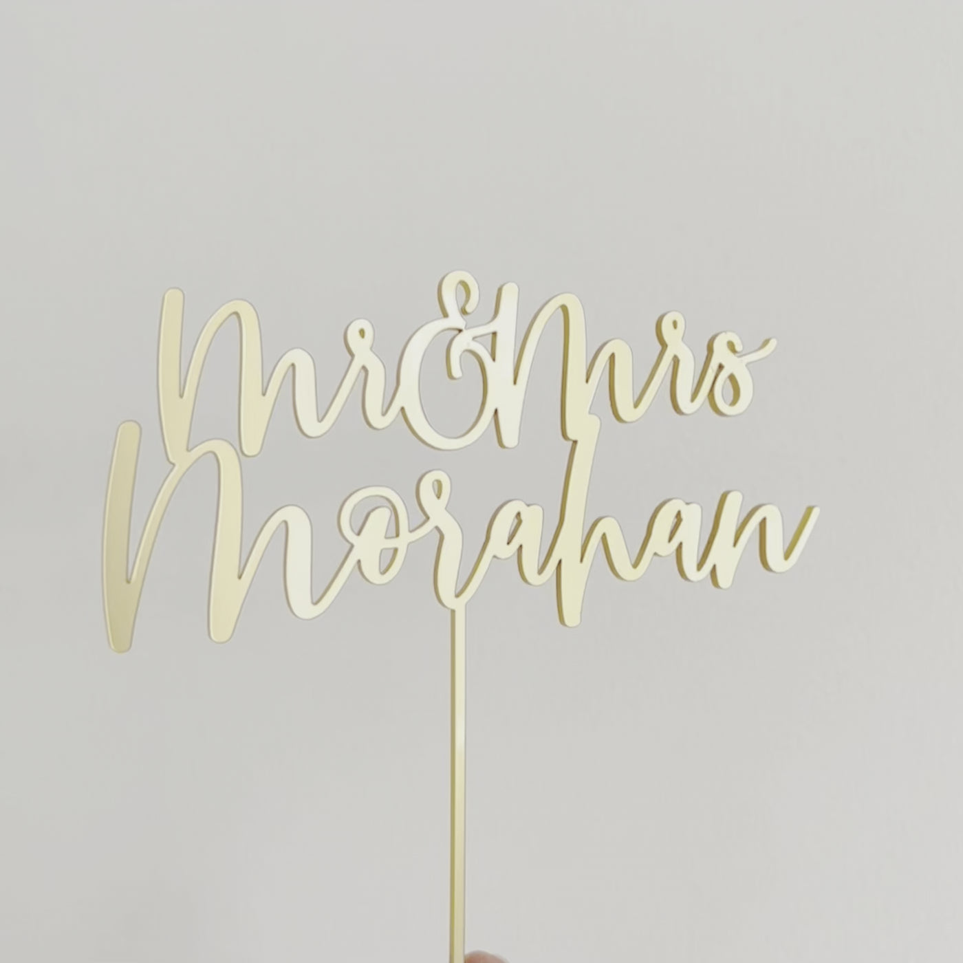 Calligraphy Wedding Cake Topper - HM12