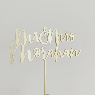 Calligraphy Wedding Cake Topper - HM12