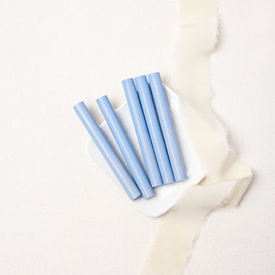 Breeze 11mm Glue Gun Sealing Wax Sticks | Light Blue Sealing Wax Colors for Fine Art Wedding Invitation Envelope Seals | Heirloom Seals