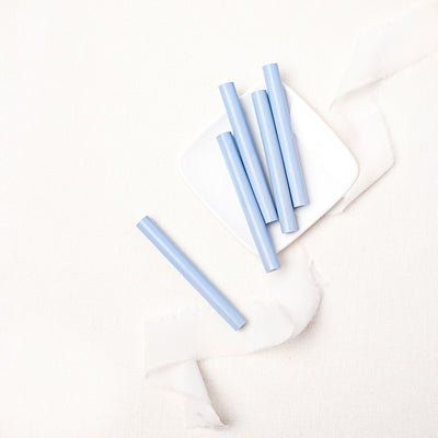 Breeze 11mm Glue Gun Sealing Wax Sticks | Light Blue Sealing Wax Colors for Fine Art Wedding Invitation Envelope Seals | Heirloom Seals