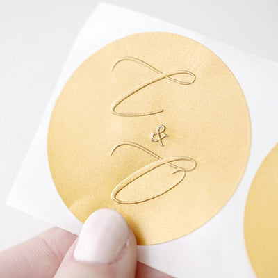 Metallic Bronze Foil Stickers | Bronze Certificate Wafer Seals | Heirloom Seals