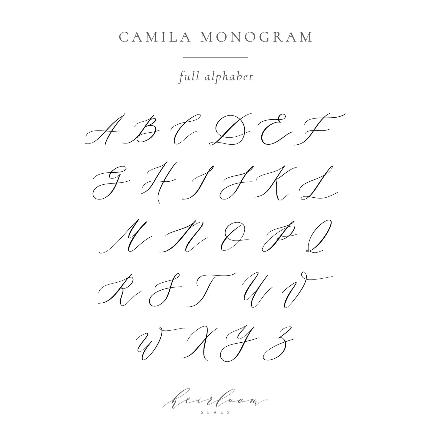 CALLIGRAPHY SCRIPT MONOGRAM EMBOSSER - CAMILA