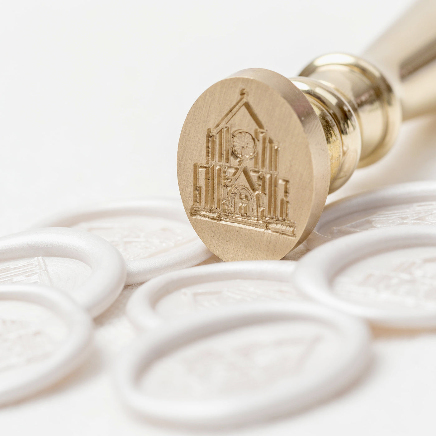 CHURCH ILLUSTRATION OVAL WAX SEAL STAMP - WORTH THE WAIT