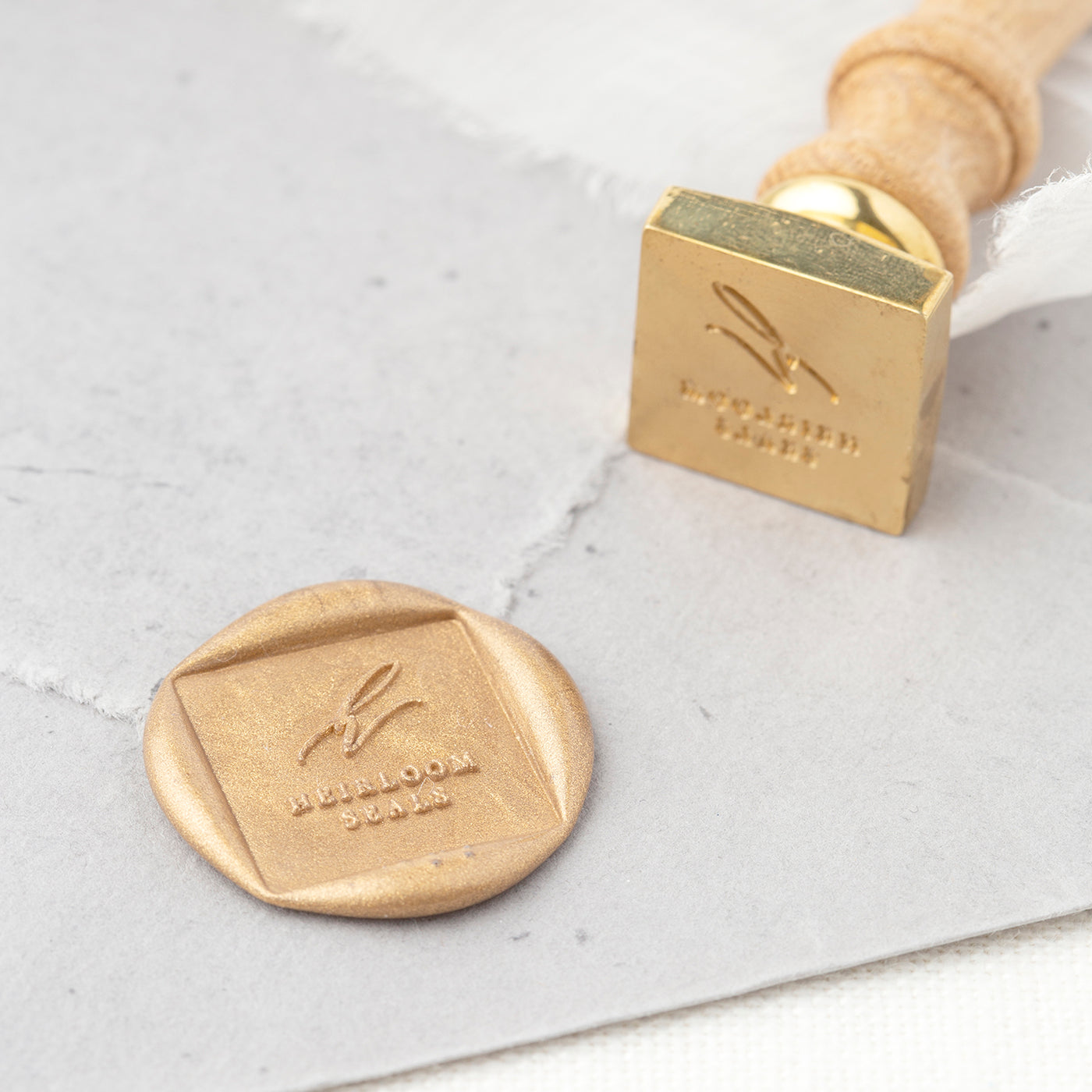 Custom Wax Stamp -Personalized Square Wax Seal - Business Logo