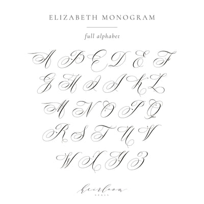 CALLIGRAPHY SCRIPT MONOGRAM EMBOSSER - ELIZABETH