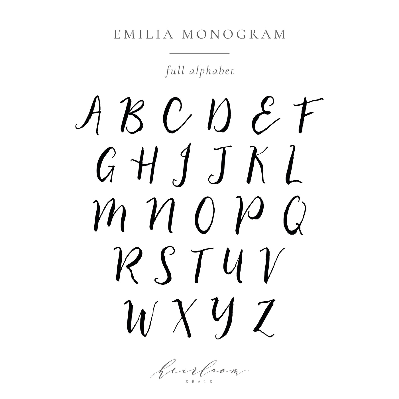 MONOGRAM SELF-ADHESIVE WAX SEALS - EMILIA