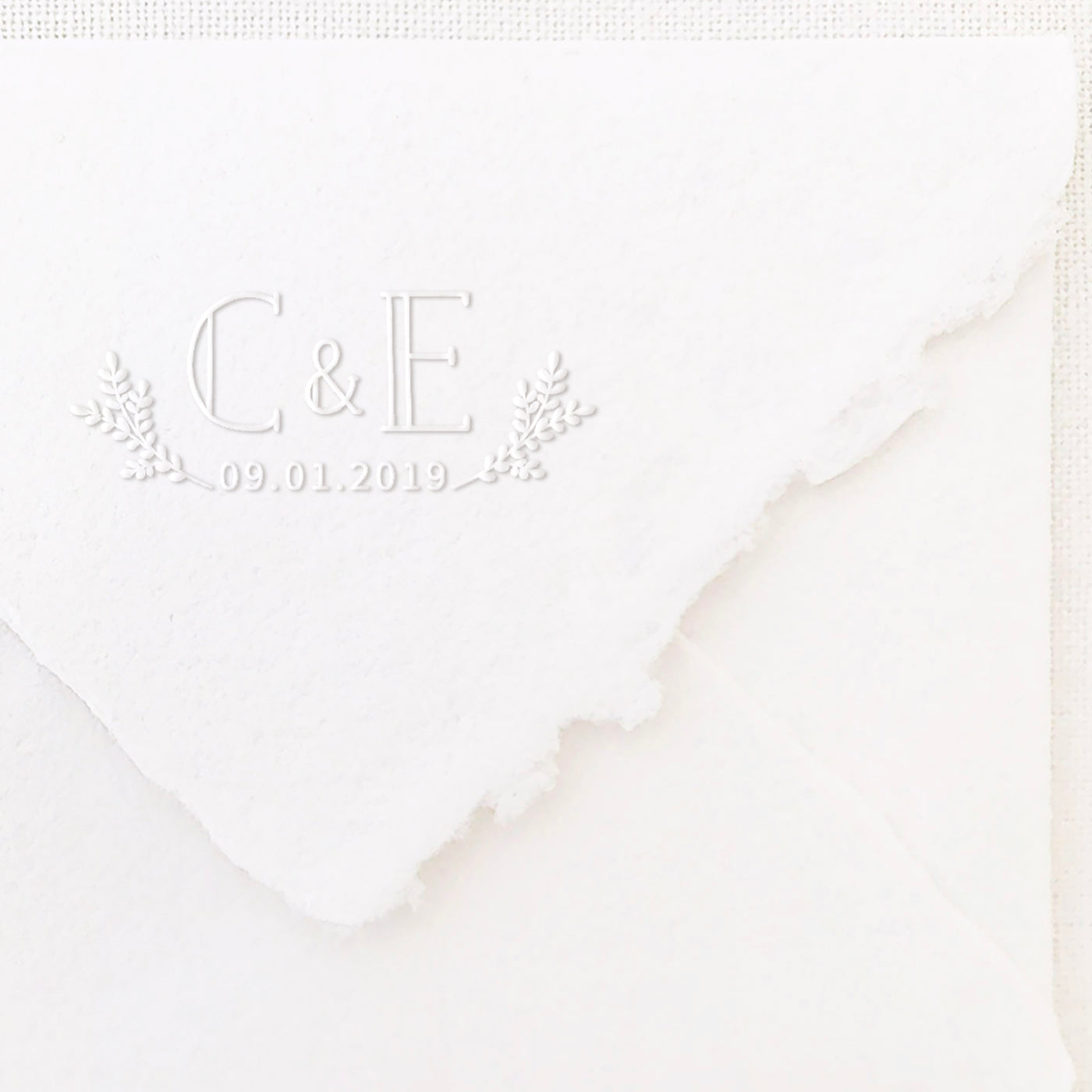 SAVE THE DATE MONOGRAM EMBOSSER - EVERLY