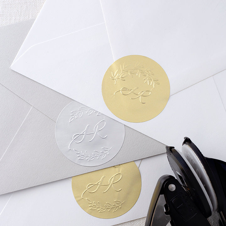 Metallic Silver Foil Stickers | Silver Certificate Wafer Seals | Heirloom Seals