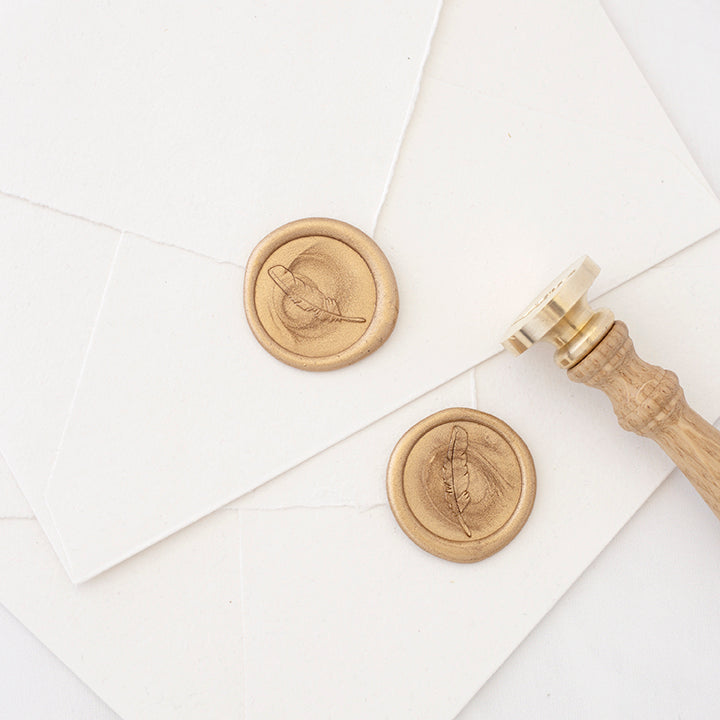 FEATHER - SELF-ADHESIVE WAX SEALS